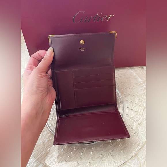Cartier Bordeaux Leather Wallet - Picture 4 of 8